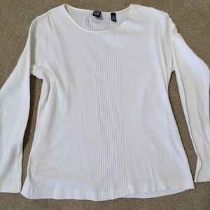 GAP Women's Cream Long Sleeve Tee
